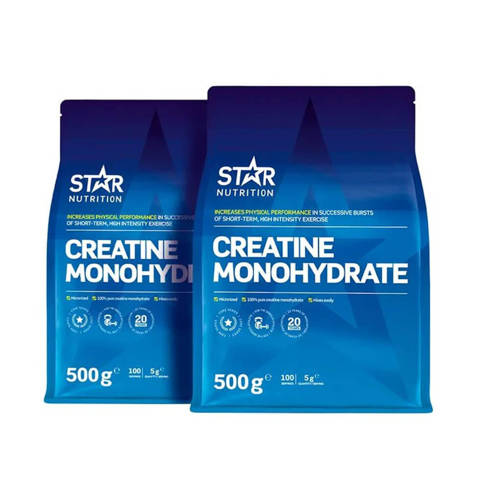 2 x Star Nutrition Creatine Monohydrate, 500 g ryhmässä Ravintolisät & Elintarvikkeet / Kreatiini / Kreatiinimonohydraatti @ Tillskottsbolaget (STAR7856)