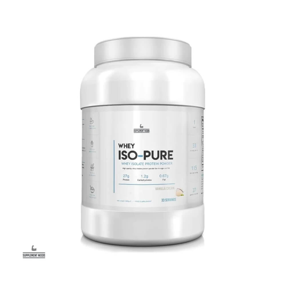 Supplement Needs Whey ISO-Pure, 1 kg ryhmässä Ravintolisät & Elintarvikkeet / Proteiinijauhe / Isolaattiproteiini @ Tillskottsbolaget (SUPPNEEDS600)