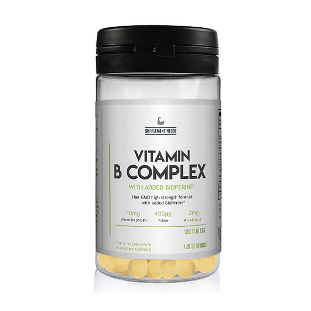 Supplement Needs Advanced Vitamin B Complex, 120 tabs ryhmässä Ravintolisät & Elintarvikkeet / Vitamiinit / B-vitamiini @ Tillskottsbolaget (SUPPNEEDS7584)