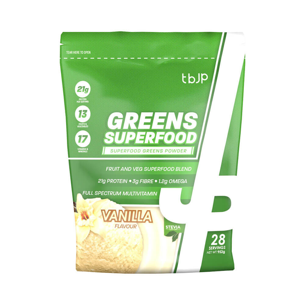 Trained By JP Superfood Greens, 952 g ryhmässä Ravintolisät & Elintarvikkeet / Terveystuotteet / Superruoat @ Tillskottsbolaget (TBJP7312)